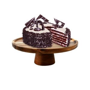 Wholesale Round Innovative Acacia Wood Serving Tray Cake Stand Food Platter from china suppliers