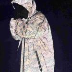 Silver Reflective Fabric Roll Retro Spandex Polyester Black Light Hi Vis