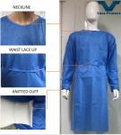3 Years Guarantee SMS Knitted Cuff Disposable Coverall for Strong Fluid