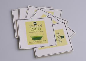 Wholesale Personalized printed silver embossing self adhesive artpaper labels for green tea packaging from china suppliers