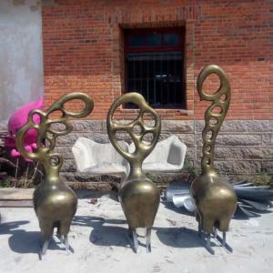 Wholesale Abstract Fawn Garden Life Size Bronze Animal Statues Casting Decorative from china suppliers