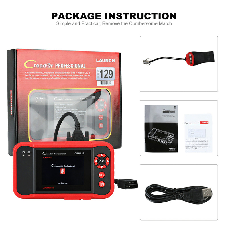 Engine Analyzer Launch X431 Master Scanner CRP129 Auto Code Reader Scan Tool