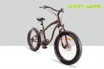 48V 500W Electric Beach Cruiser Bikes , 26" x 4.0 Fat Tire Beach Cruiser