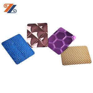 Wholesale Stamped Ripple Water Wave Stainless Steel Sheet PVD Color Mirror For Wall from china suppliers