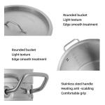 Hot Fashion Silver Heavy Duty Cooking Pot Cookware Pots Soup Pot Stainless Steel