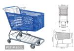 plastic trolley ,supermarket basket with wheels,plastic shopping trolley baskets