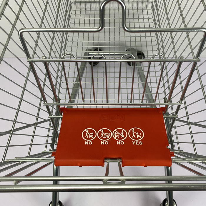 Large Capacity Supermarket Trolley 240L European Style Handcart For Family Shopping Metal Basket with Children Seat