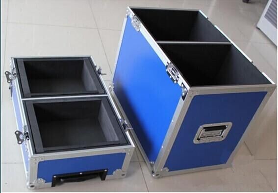 Black Color With Logo 12mm Waterproof Plywood Carrying Cases For Led Moving Ahead With Custom Logo Printing
