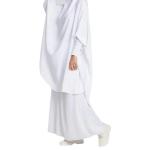 Arab Malay Abaya Women Turkey Robe Muslim Prayer Dress Solid Color Plus-Size