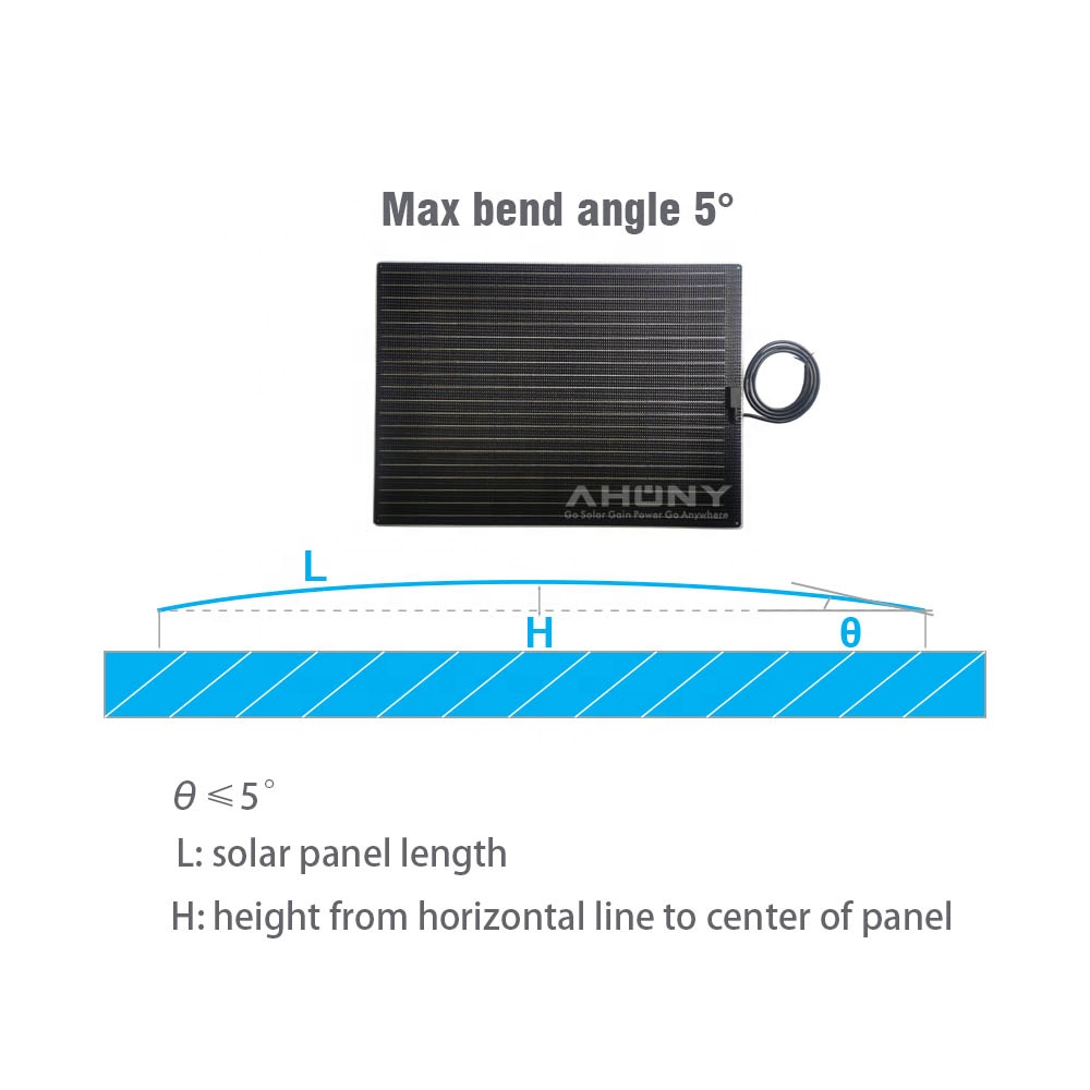 Mono Semi Rigid Marine 100w Solar Module Saltwater Proof 12V Pv Battery Charger