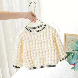 Wholesale Cotton Polyester Winter Children'S Clothing Plush Blouse White Long Sleeve Pullover from china suppliers
