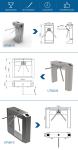 Semi Auto VTripod Turnstile Gate Access Control Systerm UT500-A 35 Persons / Min
