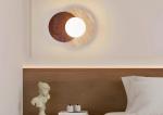 Yellow travertine wall lamp bedroom bedside living room background wall homestay
