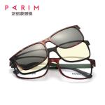 Adult Blue Red Black Polarized Clip On Sunglasses , Clip On Eyewear Men Unisex