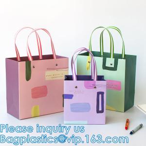 Wholesale Luxury Shopping Bags, Matte Modern Embossed Birthday Merchandise Clothing Business Store Wedding Guests from china suppliers
