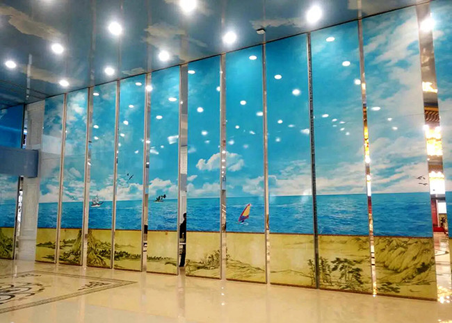 8.5m High Acoustical Decorative Movable Partition Wall For Hotel Convention Hall