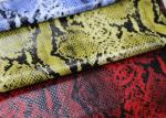 Red Snake Skin Printed PU Artificial Leather , 0.4 Mm Thickness Premium PU