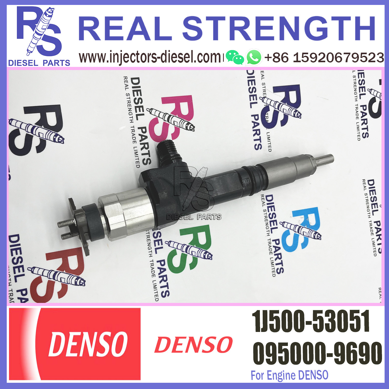 Excavator DENSO Diesel Injector 095000-9690 095000-9691 1J500-53051 1J508-53052