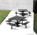 Patio Furniture Table Bench Chairs Outdoor Garden Metal Table Bench Furniture