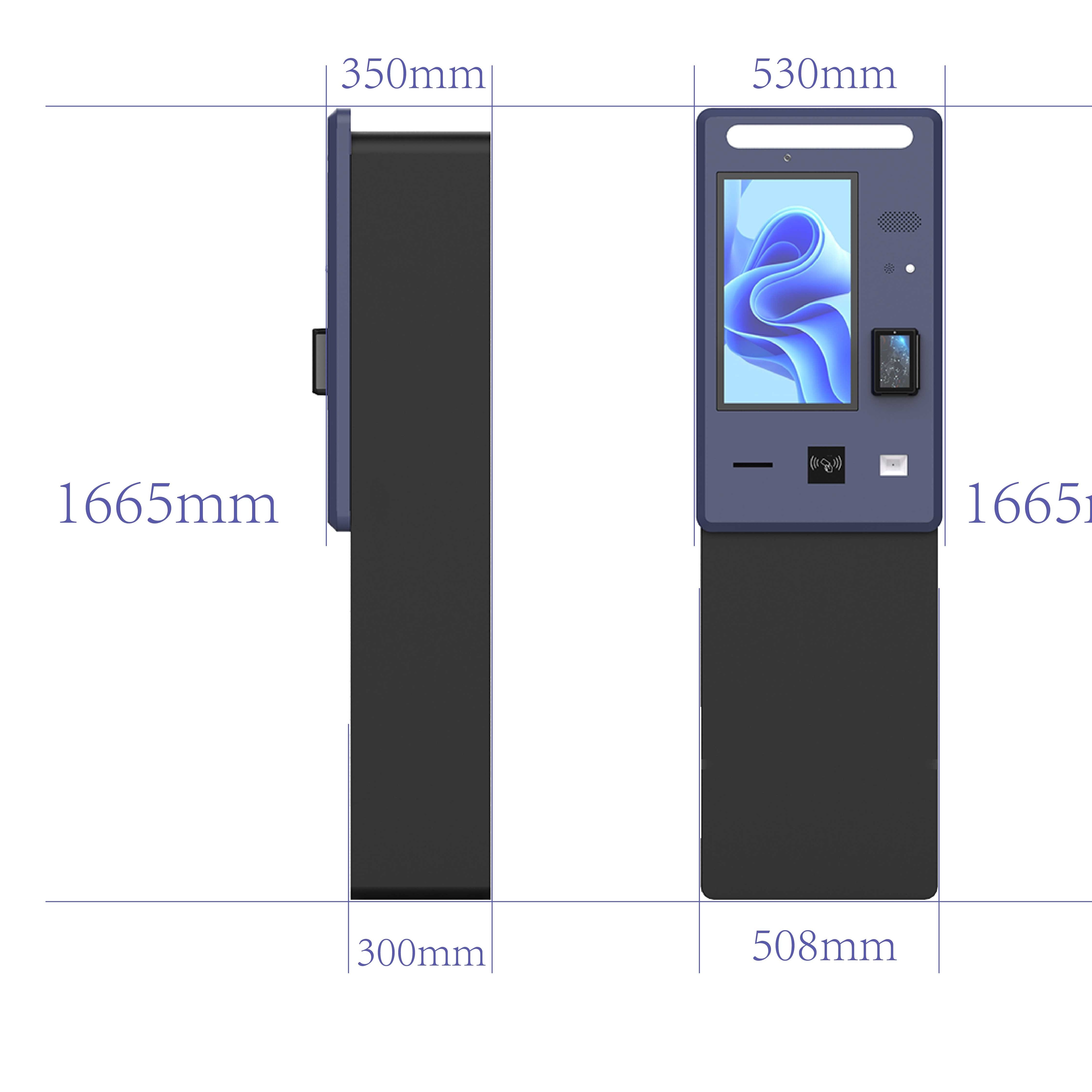 Outdoor Floor Standing Self Ordering Payment Kiosk Fast For Food Restaurant