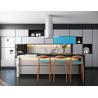Buy cheap 3M Modern Corner Stone Grey Kitchen Cabinets With Island Sintered Stone from wholesalers