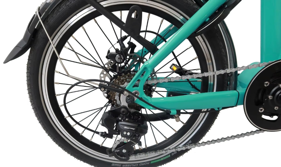 Hidden Battery Mid Drive Electric Bike Max Speed 30km/h 20 Inch Folding Ebike 250W