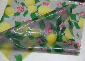 Wholesale Transparent TPU Leather Lemon And Flower Printed For Garment 0.15 Mm Thickness from china suppliers