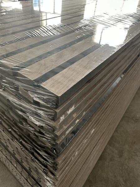 Walnut Wood MDF Slatted Acoustic Panels Sound Absorbing For Interior Wall And
