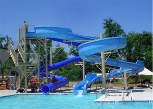 Wholesale Fiberglass Spiral Water Slide , Hotle Water Playground Classic Water Slides from china suppliers
