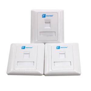 Wholesale 86*86 RJ45 Jack Modular Keystone Faceplate , Single / 2 Port Faceplate from china suppliers