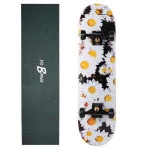 Wholesale 31inch High Concave Skateboard With Little Daisy Design Black Wheel Matte Trucks from china suppliers
