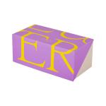 Purple Yellow Paper Cake Packaging Box Matte Lamination OEM ODM