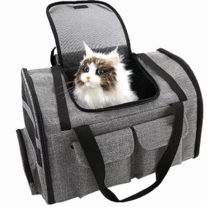 Wholesale Custom Logo Outdoor Pet Carrier Travel Bag Breathable Multi Pocket from china suppliers
