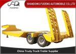 Strong 25 Ton - 35 Ton Low Bed Semi Trailer , Two Axles 8 Wheel Trailer