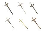 Size 45*18cm Ref No D012 antique bronze color catholic cross and crucifix coffin