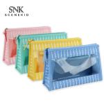 Clear Transparent Zipper PVC Polyester Makeup Cosmetic Bags