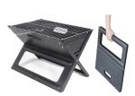 Black Steel Cool Camping Punch Press Stamping 45cm Dia Portable Folding Charcoal