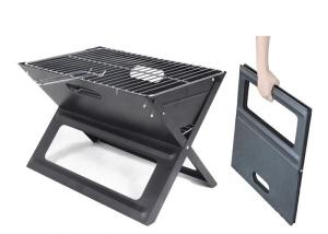 Wholesale Black Steel Cool Camping Punch Press Stamping 45cm Dia Portable Folding Charcoal Barbecue Grill from china suppliers