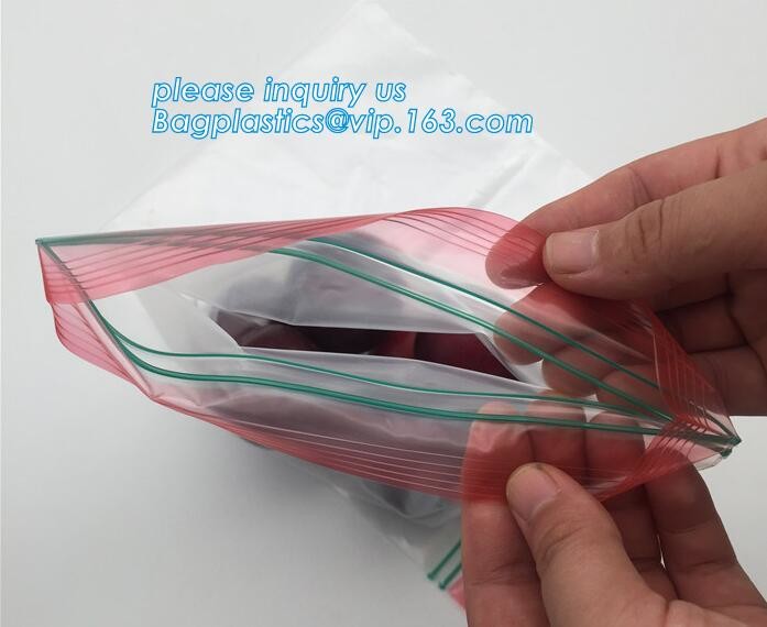 packing clear bag LDPE transparent custom printed zipper bags plastic k bag, transparent custom printed zip