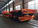 3 Axles Semi Lowbed Trailer 60000kg Semi Truck Flatbed Trailer