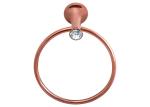 Wall-mounted Bathroom Accessory Towel Ring Zinc Alloy and Crystal