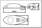 220000lm 2000K HID Street Lights , 200W High Pressure Sodium Street Lamp
