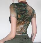 Custom Clothing Factory Women'S Short Sleeves Slim Crop Top Sexy Pleated Bustier