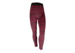 Snowflake Burgundy Black Color Womens Fleece Lined Leggings 97 Polyester 3