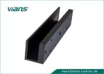 OEM Black 90 Degree Glass Door U Bracket For Electric Magnetic Lock