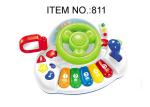 Kids 15 " Educational Music Piano Infant Baby Toys W / Mic Cymbal Drum 7 Keys