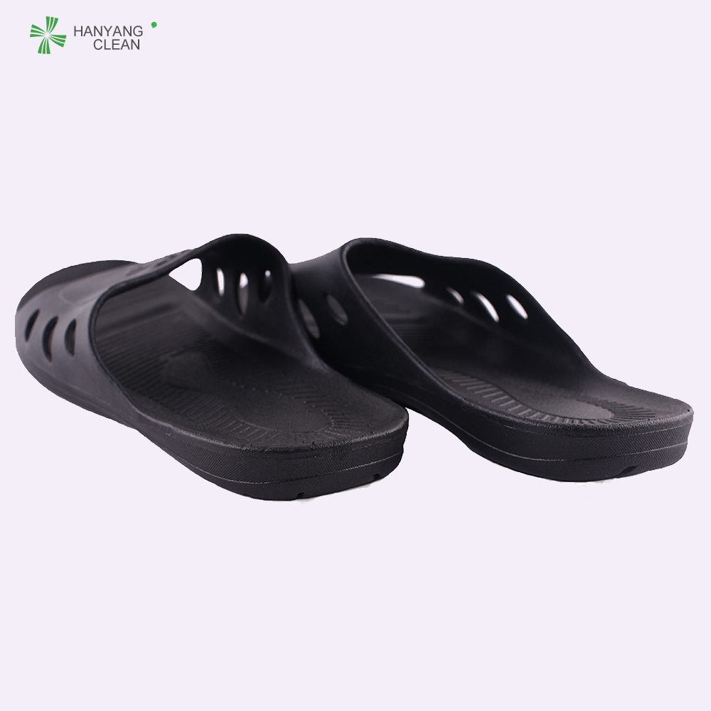 Anti static ESDspu black cleanroom working slippers