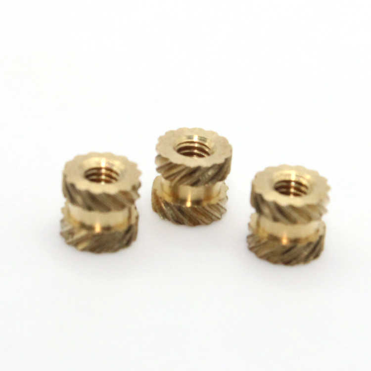 Passivated Brass Knurled Nut M3 M4 M5 M6 M8 M10 OEM Copper Knurled Inserts Nut