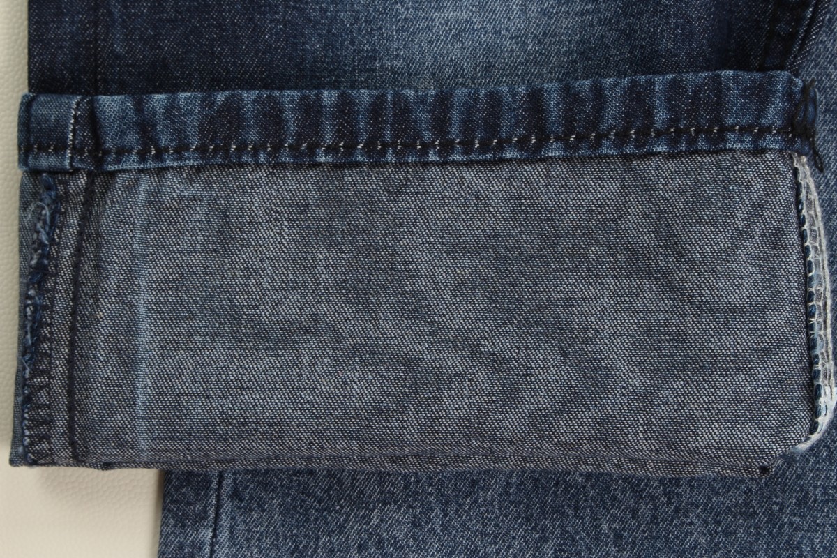 Wholesale 100% Cotton 7.3 Oz Dark Blue Rigid Denim Fabrics For Jeans