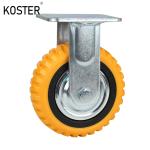 350kg Maximum Load 8inch Heavy Duty Industry Scaffold Orange PU/PVC Swivel